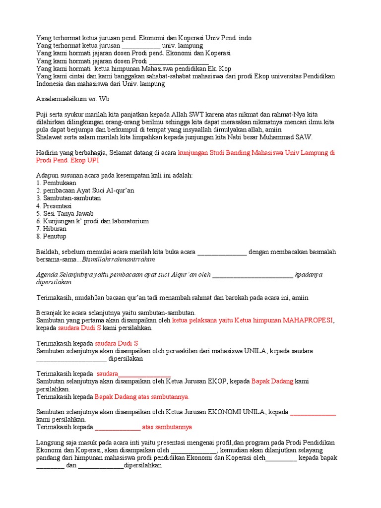 Mc Formal Study Banding