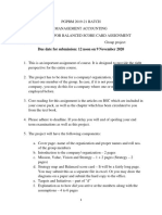 PGPBM 2019-21 BALANCED SCORE CARD ASSIGNMENT GUIDELINES