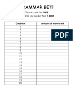 GRAMMAR BET Worksheet PDF