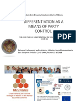 Differentiation As A Means of Party Control