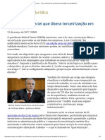 ConJur - Temer Sanciona Lei Que Libera Terceirização em Atividade-Fim PDF