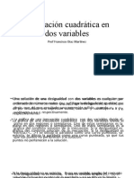 Sistema de Inecuaciones Cuadráticas en Dos Variables