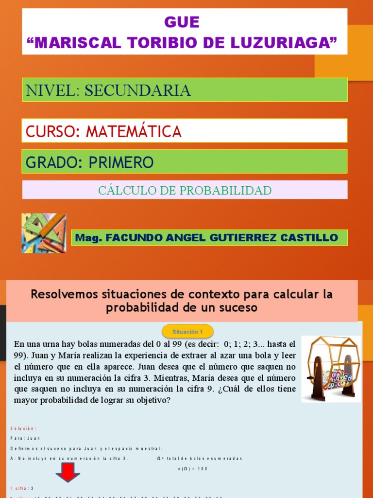 Probabilidad para Estudiantes de Secundaria | PDF | Probabilidad ...
