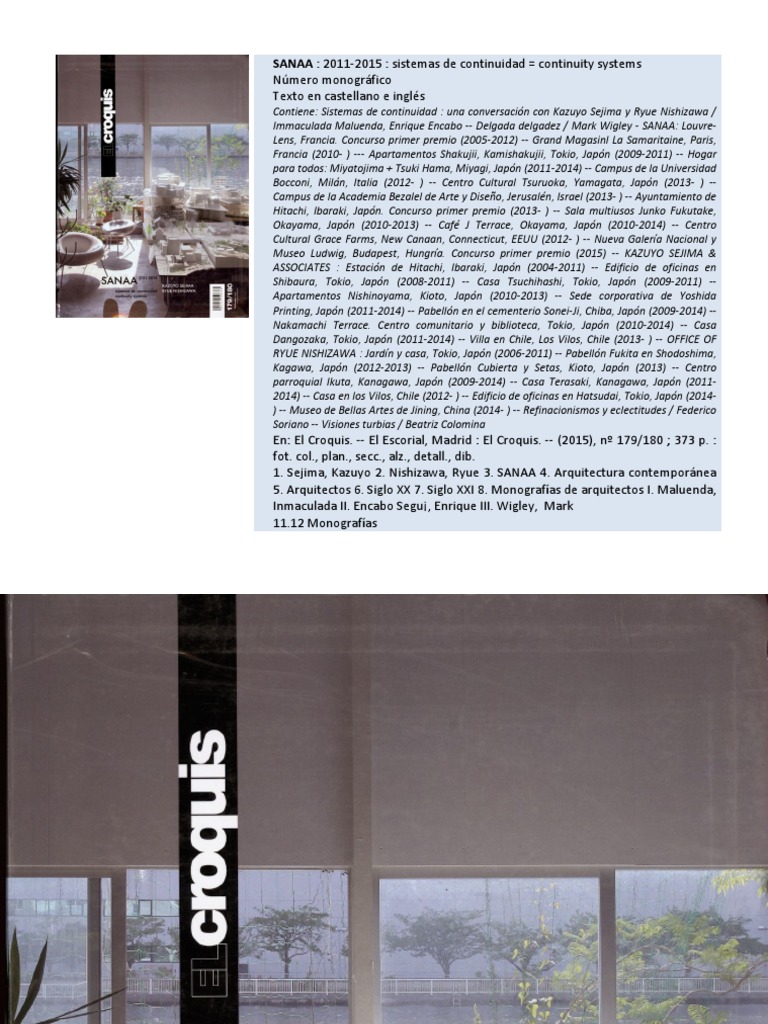 SANAA: Proyectos 2011-2015 | PDF | Viajes y turismo | Hogar