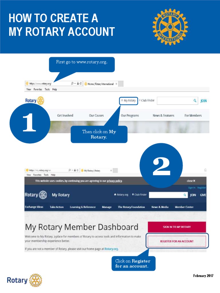 How To Create My Rotary Account en PDF PDF