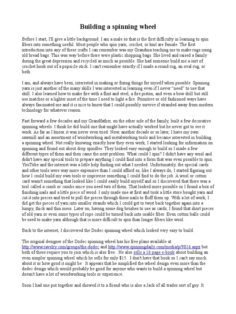 Version1 Spinning Wheel Download Free Pdf Spinning Textiles Yarn