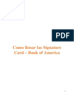 Llenar Signature Card Bank of America