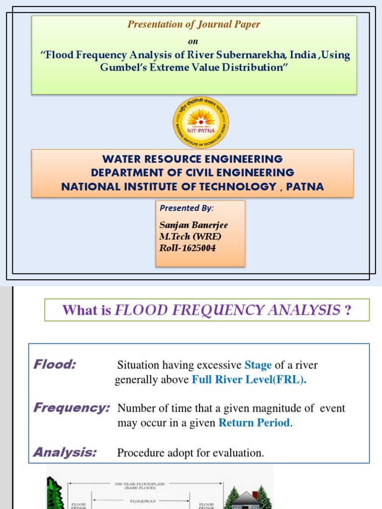 Flood Frequency Analysis of River Subernarekha, India, Using Gumbel's ...