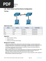 Lab - Basic Switch and End Device Configuration: Topology