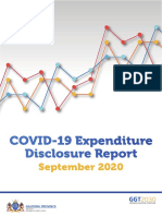Covid-19 Expenditure Disclosure Report - April To September 2020