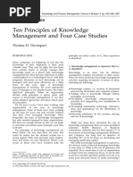 Ten Principles of Knowledge Management and Four Case Studies