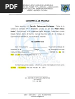 CONSTANCIA DE TRABAJO
