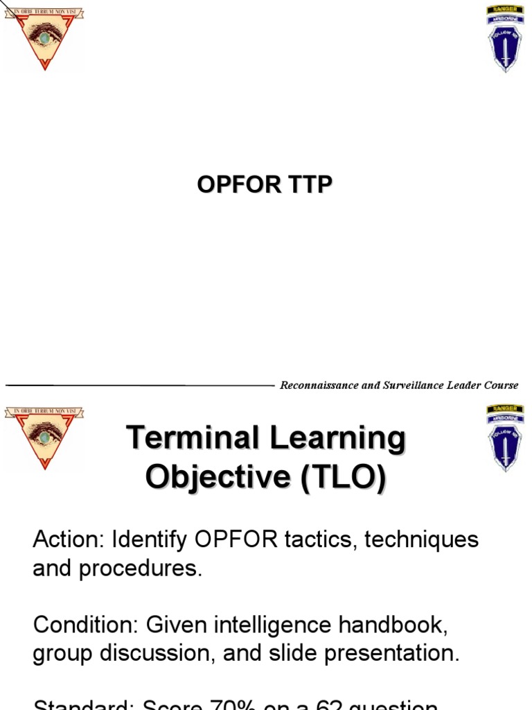 Opfor TTP PDF Reconnaissance Flanking Maneuver
