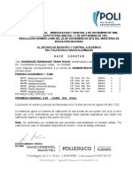 Constancia de notas Administración Empresas Yenny Rodríguez