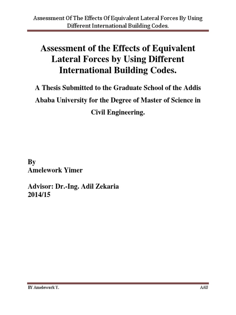 Assessment of The Effects of Equivalent Lateral Forces by Using ...