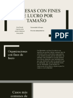 Empresas Con Fines de Lucro Por Tamaño