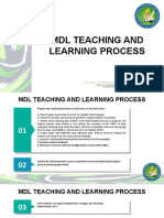 MDL Teaching and Learning Process