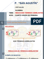 Algebra Terminos Semejantes