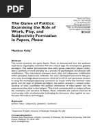 The Game of Politics Examining The Role PDF