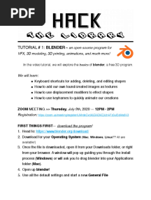 Tutorial 1 - Blender PDF