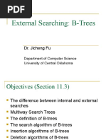 External Searching: B-Trees: Dr. Jicheng Fu