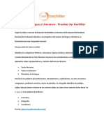 Temario de Lengua y Literatura Pruebas Ser Bachiller PDF