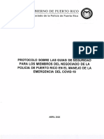 Protocolo Sobre Las Guias COVID19 Negociado de la Policía de Puerto Rico