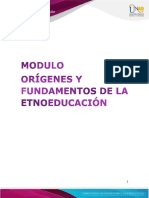 MODULO Orígenes y Fundamentos de La Etnoeducación PDF