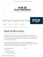 Filtros Activos - Filtros de Paso Bajo y Alto - Filtro de Parada de Banda PDF