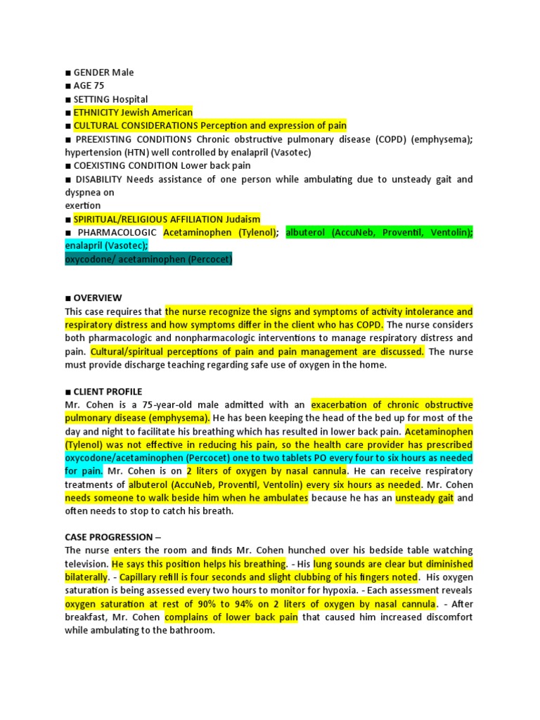 COPD Management in Elderly Patient | PDF | Chronic Obstructive ...