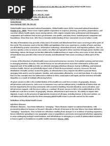 Nurse in The National and Global Health Care Delivery System