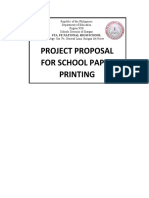 Project Proposal For School Paper Printing