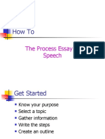 How To: The Process Essay or Speech