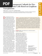 Download 2011 Optically Transparent Cathode for Dye-Sensitized Solar Cells Based on Graphene Nanoplatelets nn102353h by aliumrani4538 SN48348351 doc pdf