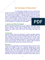 Why Study Sociology of Education?