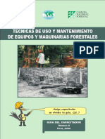 Mantenimiento de máquinas y equipos forestales