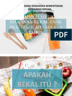 Pelatihan Pembuatan Makanan Bekal Anak Pra - Sekolah Usia