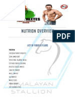 Nutrition Plan The Athletes Strenght Conditioning Program