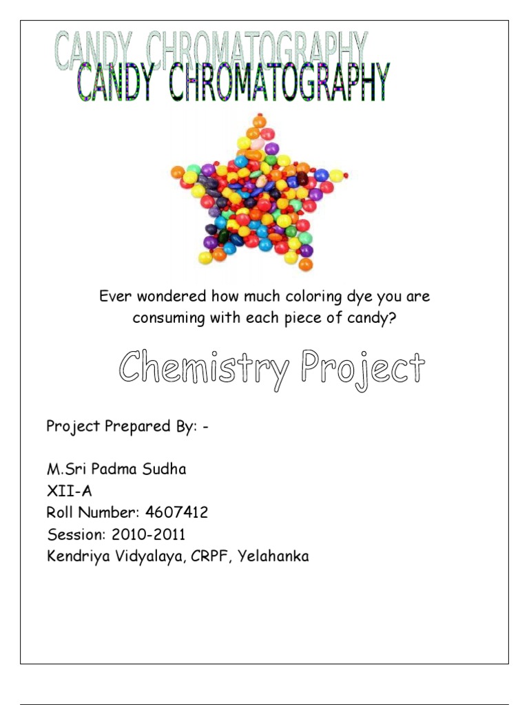 candy chromatography Chromatography Analytical Chemistry