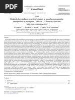 Methods for studying reaction kinetics in gas chromatography, exemplified by using the 1-chloro-2,2-dimethylaziridine interconversion reaction