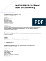 Masters of Advertising: The Research Report Format