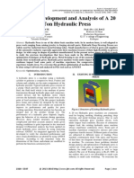 Design, Development and Analysis of A 20 Ton Hydraulic Press