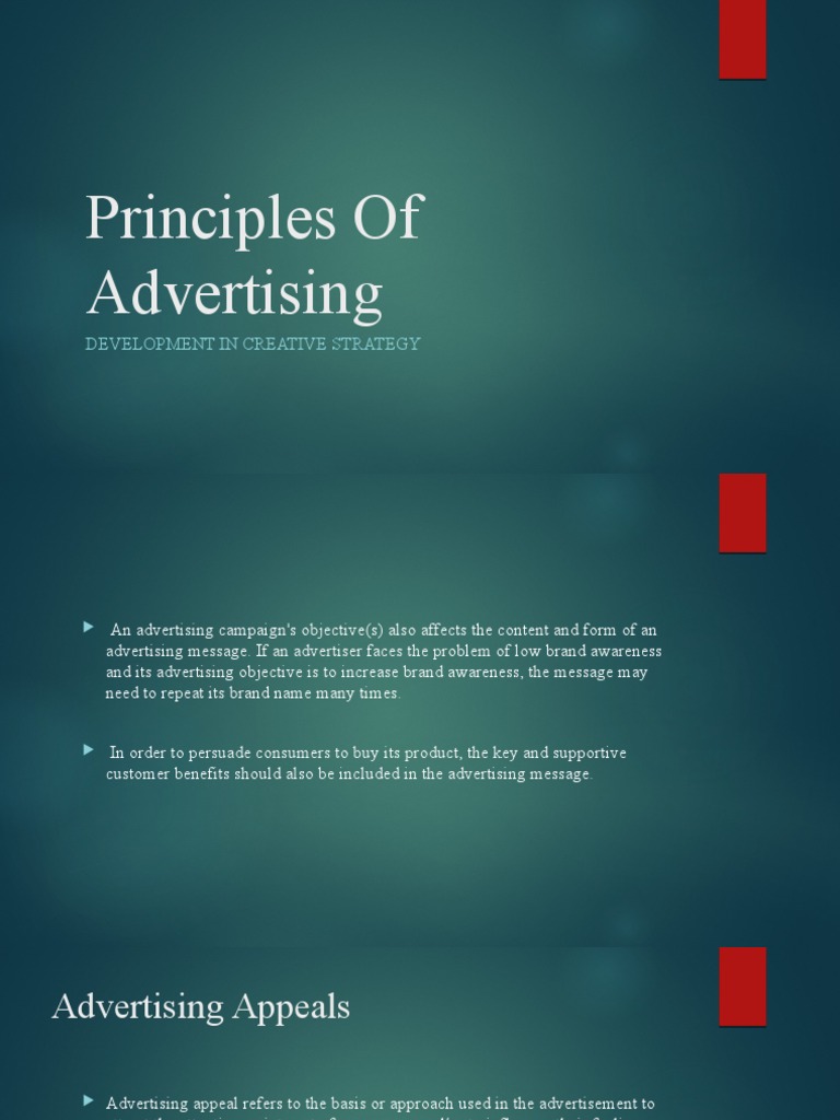 Key Principles of Advertising Strategies | PDF | Advertising | Brand