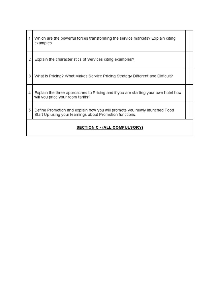 Section C - (All Compulsory) | PDF