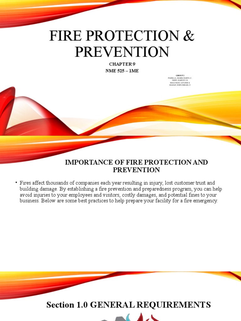 NME Fire Protection Standards Overview | PDF | Fire Sprinkler System ...