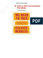 We Need To Talk - How To Have Conversations That Matter PDF Download