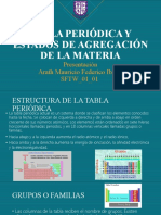 Tabla Periódica y Estados de Agregación de La Materia