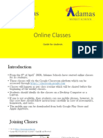 Online Classes Guide for Adamas Schools Students