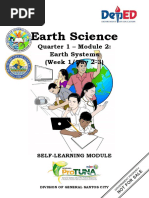 Earth Science: Quarter 1 - Module 2: Earth Systems (Week 1/day 2-3)