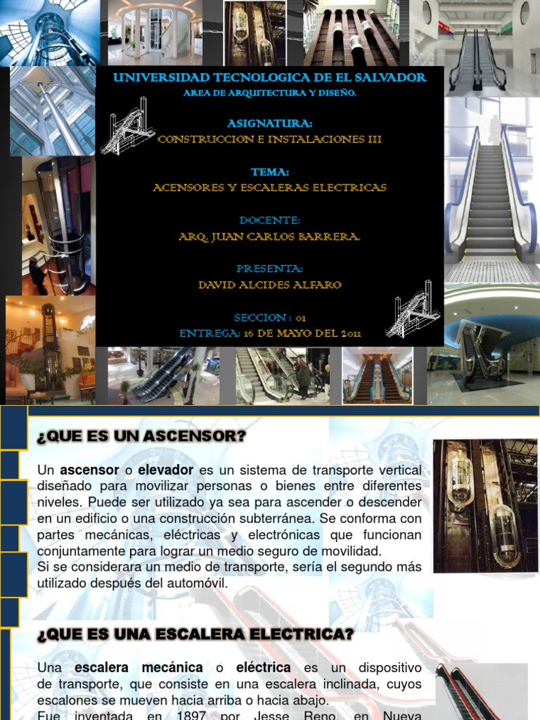 Ascensores y Escaleras Eléctricas: Guía Técnica | PDF | Ascensor ...